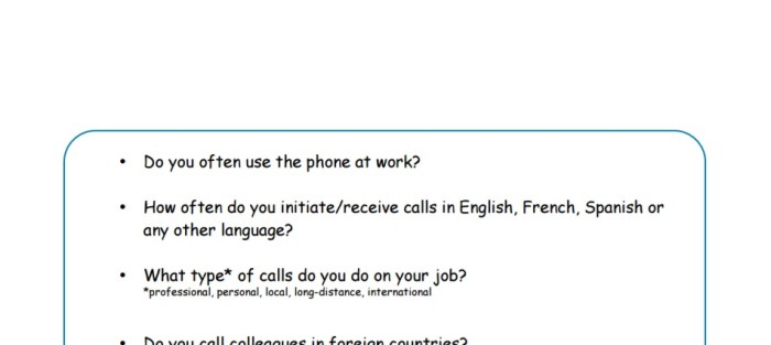 Business English - Making a phone call - Useful Phrases