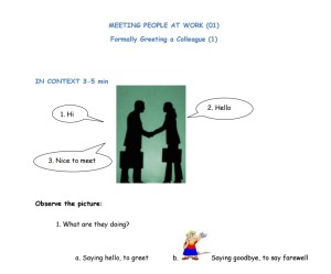 Business English - Meeting People at Work - Formal Greeting