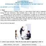 Business English - Presentation Procedure - Presenting the first point & Moving to the next point