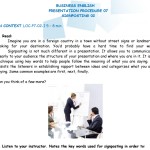 Business English - Presentation Procedure - Signposting