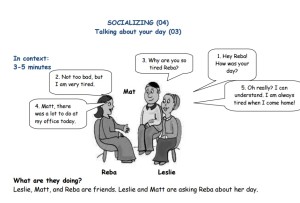 Socializing - Talking about your day